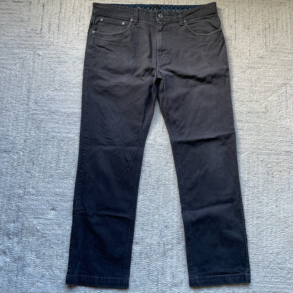 Mens Prana SlimFit Classic Casual Dark Grey Pants Size 36x30